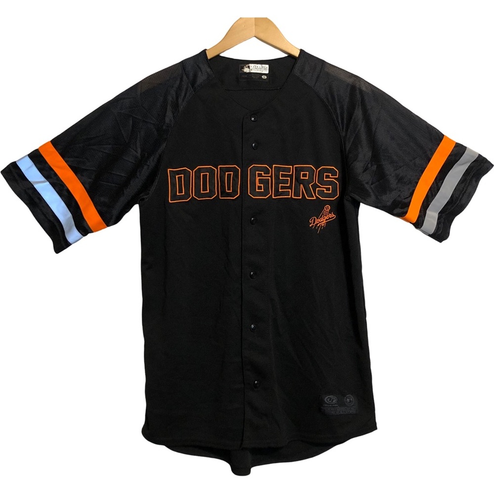 Vintage Los Angeles Dodgers Men's True Fan Black Embroidered MLB Baseball Jersey